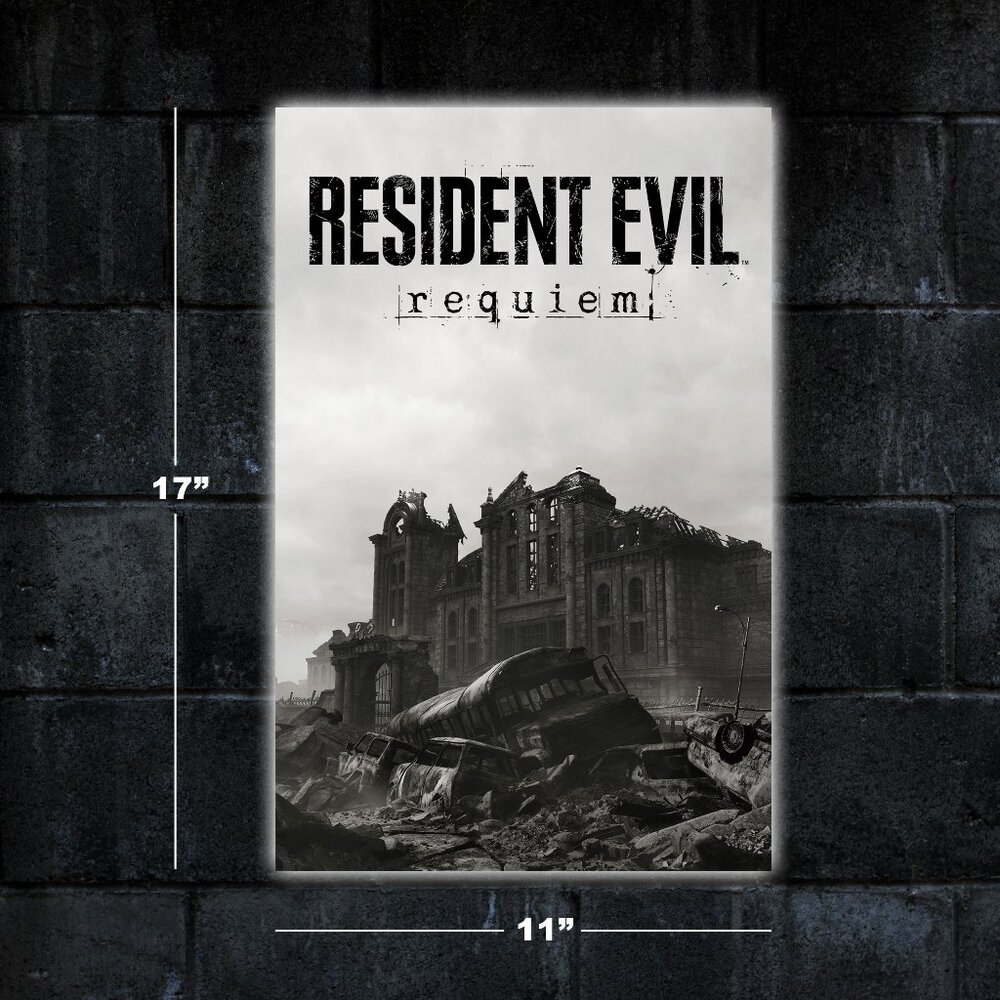 Resident Evil 9 Requiem video game poster - 11x17 wall art print merch horror